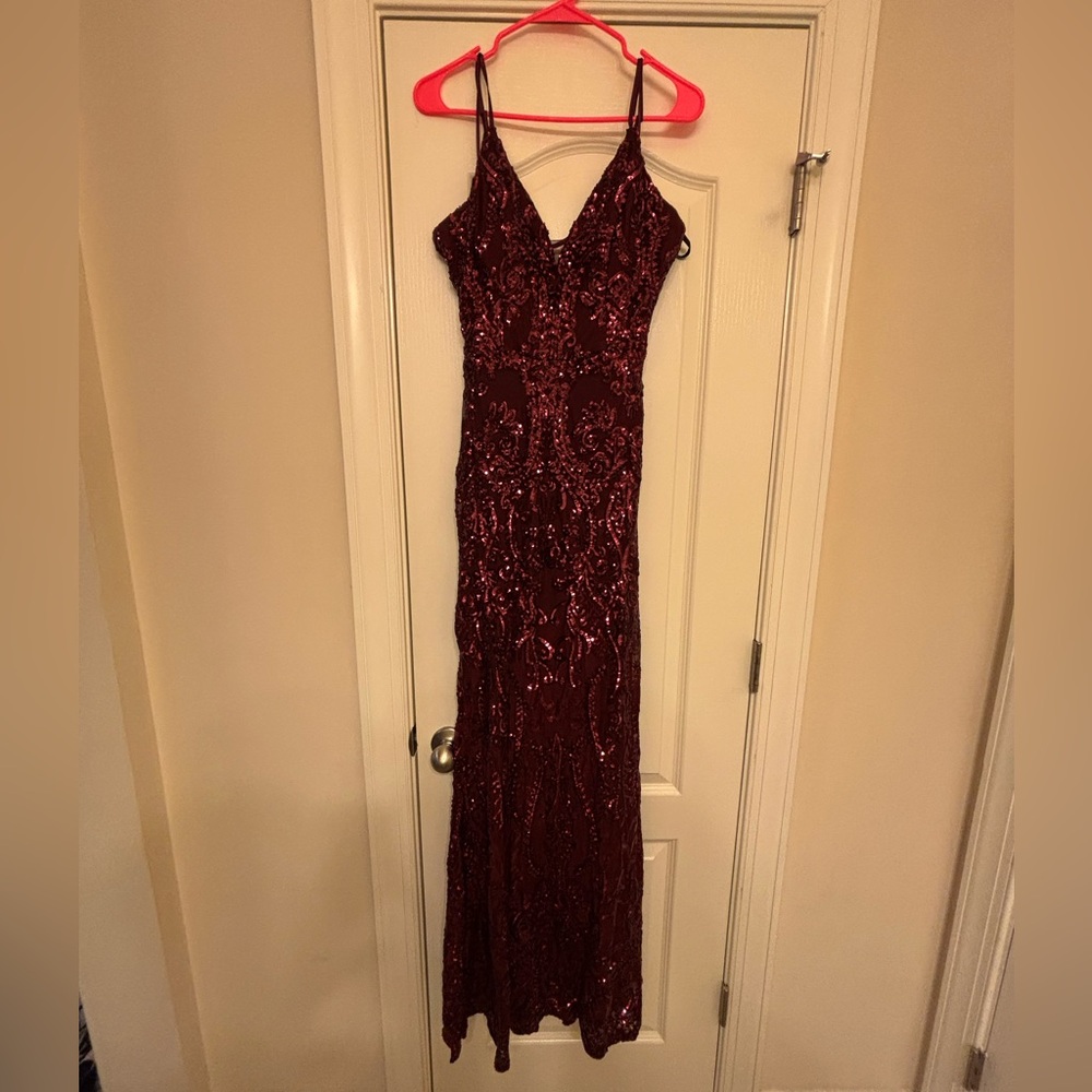 Burgundy formal dress